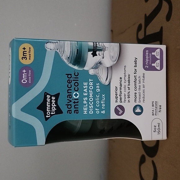 Brand New Tommee Tippee Bottles 5oz Advance Anti Colic 0m+ and 3m+ - Picture 1 of 7